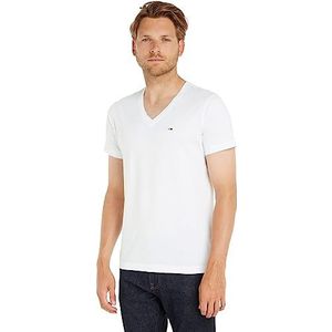Tommy Jeans Originele T-shirt voor heren met korte mouwen, klassiek wit, XXL