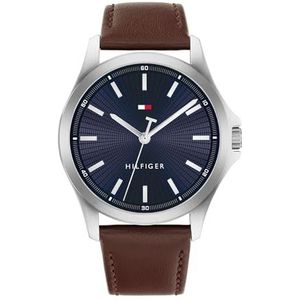 Tommy Hilfiger Three Hand Quartz Movement Horloge voor Heren - Verkrijgbaar met roestvrijstalen armband of leren band