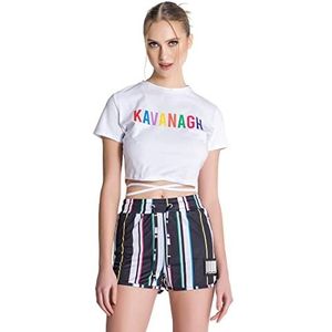 Gianni Kavanagh White Chromatica Cropped Tee T-shirt voor dames, Wit, L