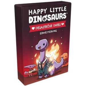Unstable Games, Happy Little Dinosaurs – Desaströse Dates, uitbreiding, feestspel, kaartspel, 2-4 spelers, vanaf 8 jaar, 30-60 minuten, Duits