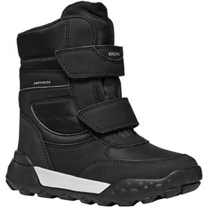 Geox J Trekkyup B ABX sneeuwlaars voor jongens, Zwart Zilver, 10 UK Child