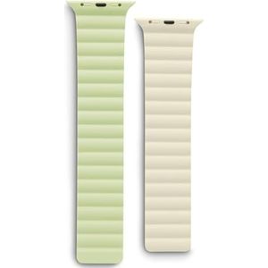 Hama Magneetarmband Fantastisch gevoel voor Apple Watch 38/40/41 mm, groen/beige, Groen/Beige, 38/40/41 mm