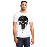 Marvel Avengers Punisher Skull T-shirt voor heren, Wit (Wit Wit), S