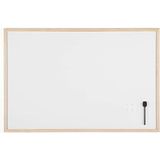 Bi-Office MM07001010 Magnetisch Whiteboard, Gelakt Stalen Oppervlak en Houten Omlijsting, 90x60 cm