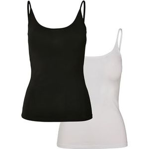 Urban Classics T-shirt voor dames, zwart en wit., 3XL