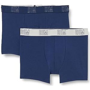 Dim Boxershorts van biologisch katoen, voor jongens, 2 stuks, marineblauw/blauw/grijs, 8 Jaren