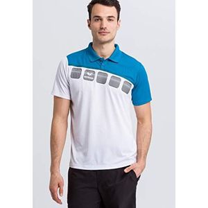 Erima Poloshirt voor heren, 5-C, wit/oriëntaalblauw/colonial blue, XL