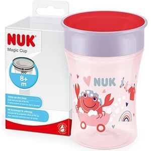 NUK Magic Cup drinkbeker8+ maanden230 mllekvrije 360°-drinkrandBPA-vrijRoze,Krab (rood)