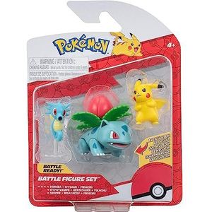 Pokémon PKW3049 - Battle Figure Set - Pikachu, Seeper, Bisaknosp, officiële figuren set