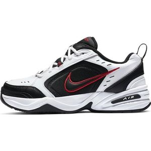 Nike Air Monarch IV fitnessschoenen voor heren, White Black Varsity Red, 45.5 EU