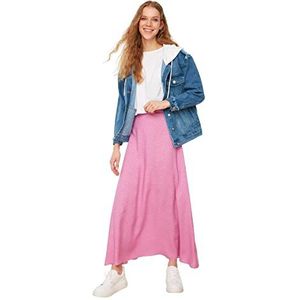 TRENDYOL Dames Dames Young Maxi A-lijn Regular Woven Modest Rok Baby Rok, Paars, 40, lila (lilac), 40