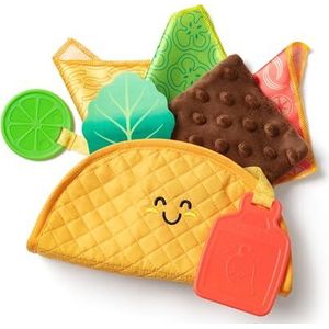 Melissa & Doug 30745 Multisensorieel babyspeelgoed Zachte taco Vroeg leren speelgoed voor peuters Leeftijd Ontwikkelingsspeelgoed voor zuigelingen 6 maanden+ Cadeau voor baby jongen en meisje