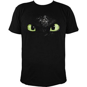 Dragons DreamWorks T-shirt voor kinderen, uniseks, zwart, afhankelijk van de maat