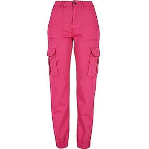 Urban Classics Damen Cargo-Hose Ladies Cotton Twill Utility Pants hibiskus pink 31