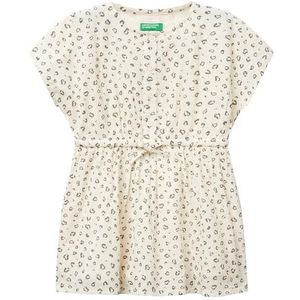 United Colors of Benetton Jurk voor meisjes en meisjes, Crème., 4 Jaar