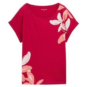 TOM TAILOR T-shirt voor dames, 37989 - Raspberry Red, XL