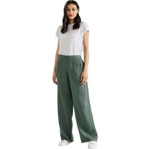 Street One Dames linnen broek Wide, Deep Leafy Green, 40W x 30L