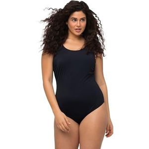 Ulla Popken Dameskleding plus size curvy zacht gevoerd badpak uit één stuk 818434, marineblauw, 16-18