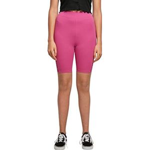 Urban Classics Dames High Waist Lace Inset Cycle Yoga Shorts Brightviolet, M