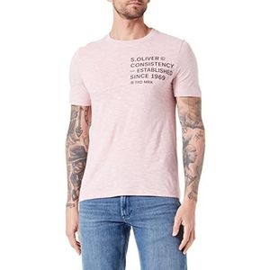 s.Oliver Heren T-shirt, korte mouwen, roze, XL, roze, XL