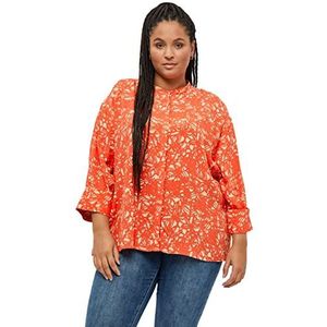 Peppercorn Millie Shirt met 3/4 Mouwen Curve | Oranje Dames Tops | Lente Shirt Dames | Maat 16
