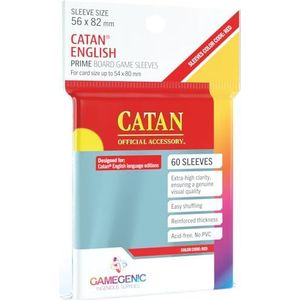 GAMEGEN!C - Prime Catan-Sized Sleeves 56x82mm (50), Clear (GGS10072ML)