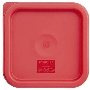 Vogue CF040 Deksel voor vierkante containers, 1,5 L-3,5 L, Rood