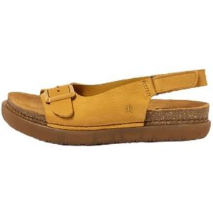 Art 1719 Rhodes, platte damessandalen, honey, maat 36, Honing, 36 EU