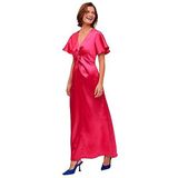 Jurk - Maxi-Lengte - V-Hals - Korte Mouwen - 100% Polyester