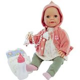 Schildkröt Pop Lina (Drink + Natte baby, Gr. 40 cm, Baby Pop incl. kleding, fopspeen en fles, met drink- en pipI-functie) 1340147