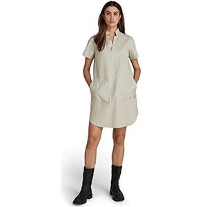 G-STAR RAW Millery V-hals shirt jurk voor dames, grijs (Mineral Gray D21501-4481-c958), S