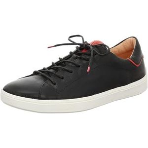 Think Turna sneakers voor heren, chroomvrij, gelooid, duurzaam uitneembaar voetbed, zwart/combi 0000, 41 EU, zwart combi 0000, 41 EU