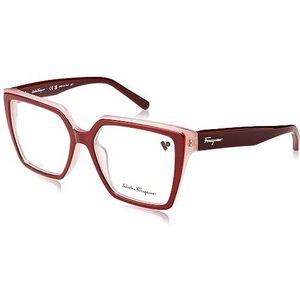 SALVATORE FERRAGAMO bril voor dames, bordeauxrood/roze, 54/16/140