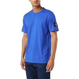 Calvin Klein Jeans S/S gebreide tops voor heren, Blauw (Waterkoker Blauw), S