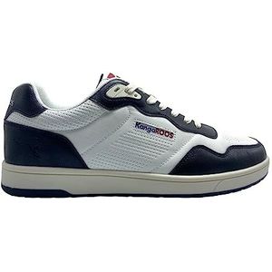 KangaROOS Unisex K-Slam One Sneaker, Wit/Jet Zwart, 5 UK, Wit Jet Zwart, 38 EU