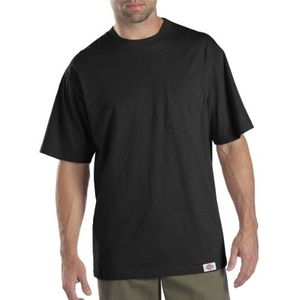 Dickies Heren 2-pack met korte mouwen zak T-shirts, Zwart, XXL
