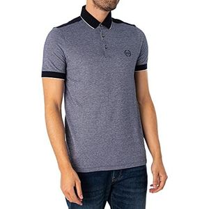 Armani Exchange Heren poloshirt met strepen, Blauw, XL