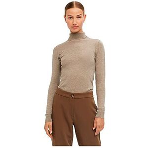 Object Dames Objthess L/S Rollneck Knit Pullover Noos Gebreide Trui, Fossil/Detail:melange, XS