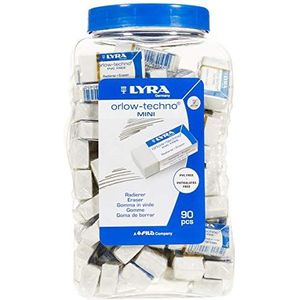 Lyra Orlow-Techno mini gum, PVC-vrij, 62 x 22 x 12 mm, displayglas met 90 stuks