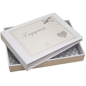White Cotton Cards Engagement Love Heart Mini Fotoalbum (LLE-T)