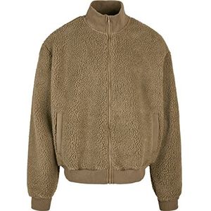 Urban Classics Heren Boxy Sherpa Jacket Jacket, tiniolive, S