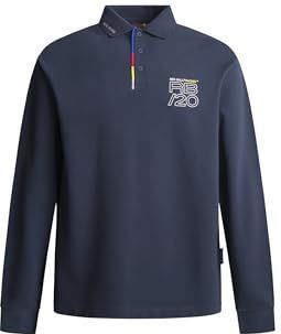 Red Bull Racing X Pepe Jeans Heren RBR Fashion Placket LS Polo Polo, Blauw (Dulwich Blauw), L, Blauw (Dulwich Blue), L