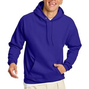 Hanes Heren EcoSmart Hoodie, Midweight Fleece, Pullover Hooded Sweatshirt, Paars, L