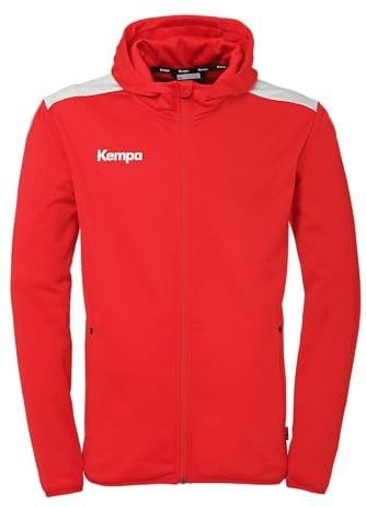 uhlsport Kempa Emotion 27 Handbal met capuchon, sportjack voor heren en jongens, met gevoerde capuchon, fleece aan de binnenkant, met zakken met ritssluiting