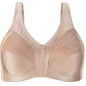 Exquisite Form Womens Intimate Apparel Side Shaping With Lace 5100548 Bra, Rose Beige, 38DD US