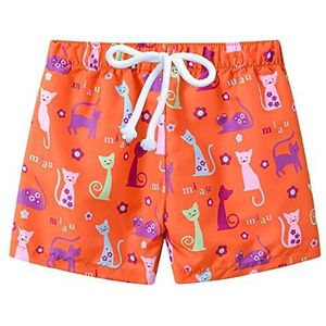 Little Hand Sneldrogende strandshorts voor jongens, Kleur Oranje 1, 4-5 Jaren