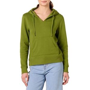 Amazon Essentials Dames Classic-Fit Lange Mouw Open V-hals Hooded Sweatshirt Groen, XL