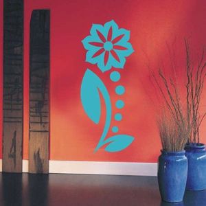 Indigos Muurtattoo/Muursticker - f9 abstract design Tribal/grote minimalistische bloem met mooie bloem en cirkels