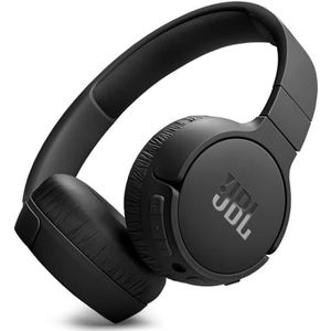 JBL Tune 670NC draadloze on-ear koptelefoon in zwart - met Adaptive Noise Cancelling, Bluetooth, lichtgewicht ontwerp en 70 uur batterijduur