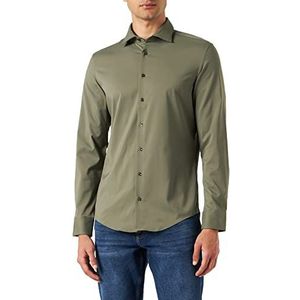 Seidensticker Men's Slim Fit shirt met lange mouwen, groen, 42, groen, 42